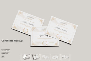 Certificate Mockup, an Advertising Mockup by NyakBiett