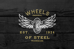 Vintage Label Wheels Of Steel