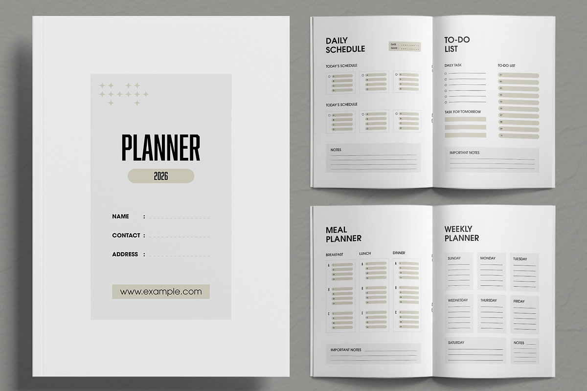 Planner Template Layout, a Stationery Template by ContestDesign (Photo 1 of 7)