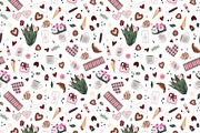 Romantic Valentine Seamless Pattern, a Pattern Graphic by Chloe's Illustrations (Thumbnail 1 of 5)