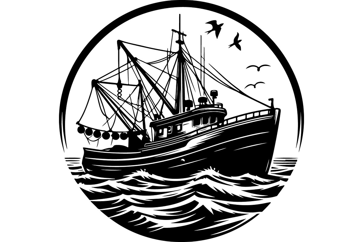 Vintage Fishing Boat Bundle, an Object Graphic by Designer_Momina (Photo 6 of 13)