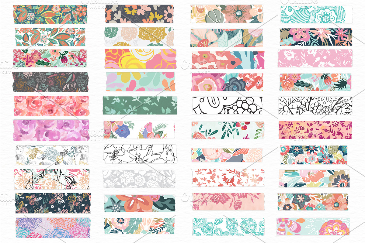 Floral Washi Tape and Collage Frames, an Object Graphic by patternpop studio (Photo 3 of 5)
