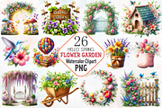 Spring Flower Garden Sublimation, an Illustration by RobertsArt (Thumbnail 1 of 7)