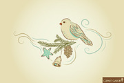 Vintage style CHRISTMAS clip art, an Illustration by CLIPART GARDEN (Thumbnail 4 of 5)