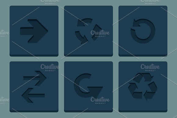 Flat Arrow Icons Set