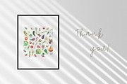 Watercolor VEGETABLES illustrations, a Decorative Illustration by GevelStudio (Thumbnail 9 of 9)