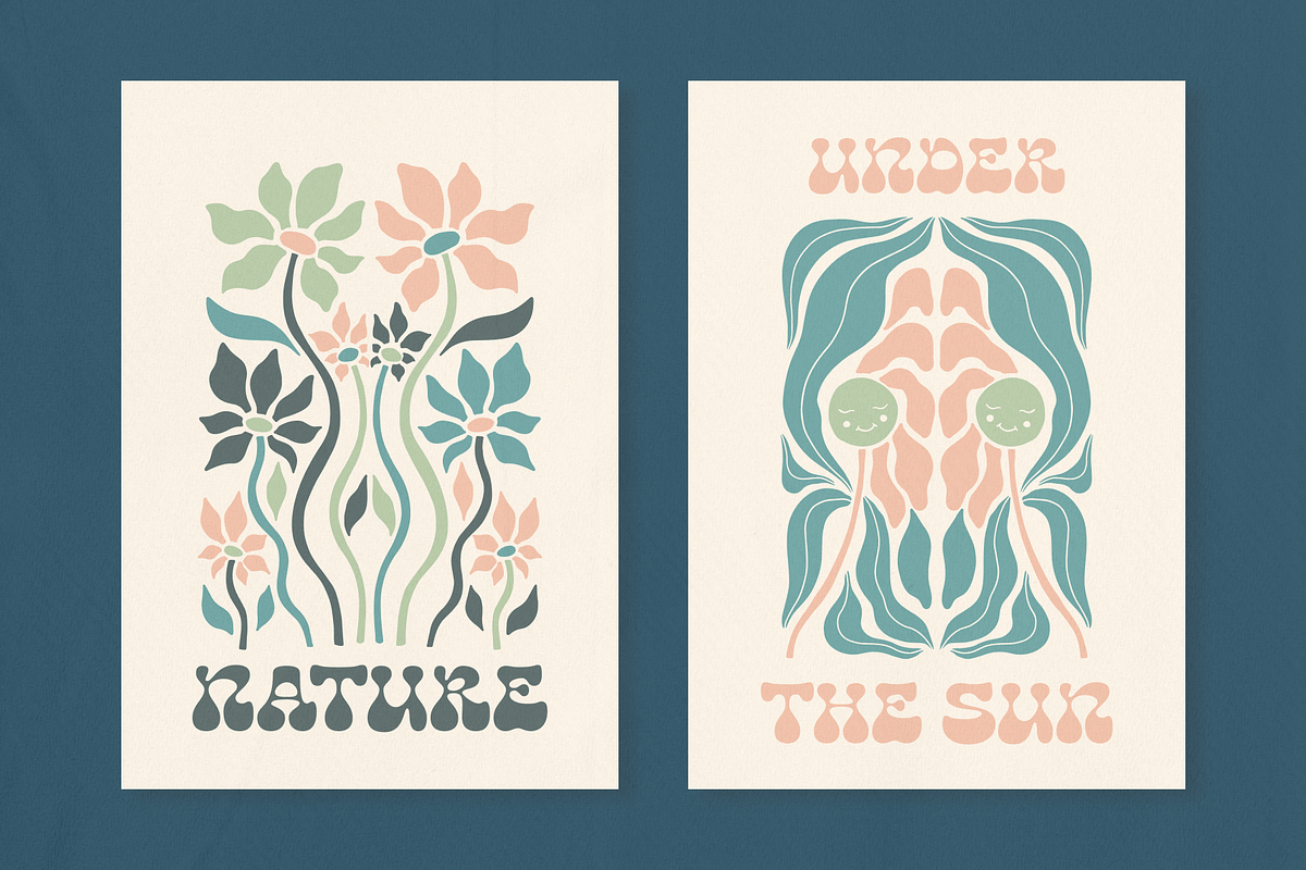 Mag Funky - Retro Groovy Font, a Sans Serif Font by Holyline Design (Photo 9 of 13)