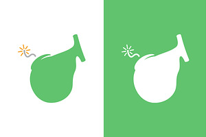 Vector gallbladder and bomb logo, a Food Illustration by GraphiShop