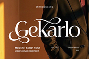 Gekarlo - Modern Stylish Fancy, a Serif Font by Qweera Studio (Thumbnail 1 of 12)