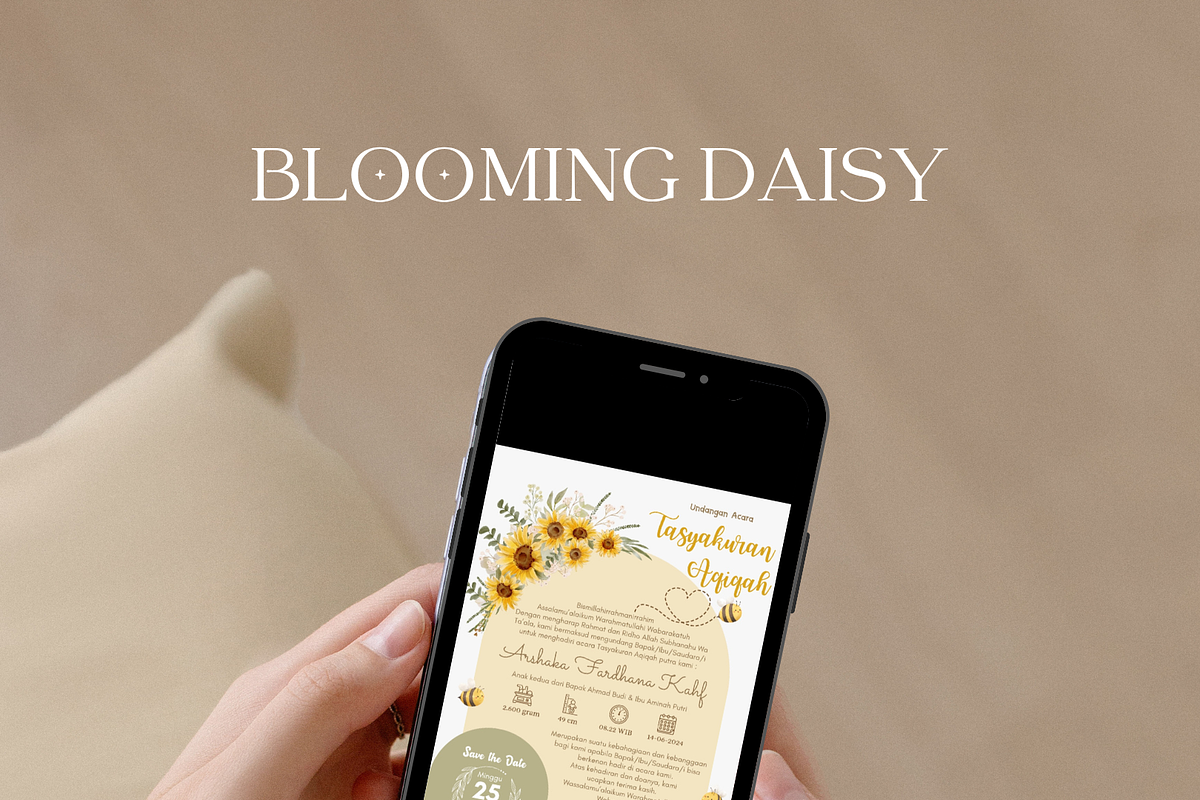Sunflower Bear Canva Template, an Invitation Template by Blooming Daisy (Photo 3 of 4)