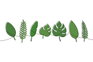Minimalist green-filled line drawing, an Illustration by GraphiShop