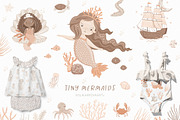 Tiny mermaids - baby collection, an Animal Illustration by polikarpovaart (Thumbnail 1 of 11)
