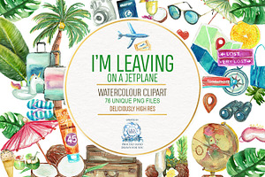 Travel Watercolor Clipart 76 PNG