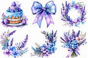 Watercolor Purple Easter Clipart Bun, an Illustration by Libby Wishes (Thumbnail 2 of 7)