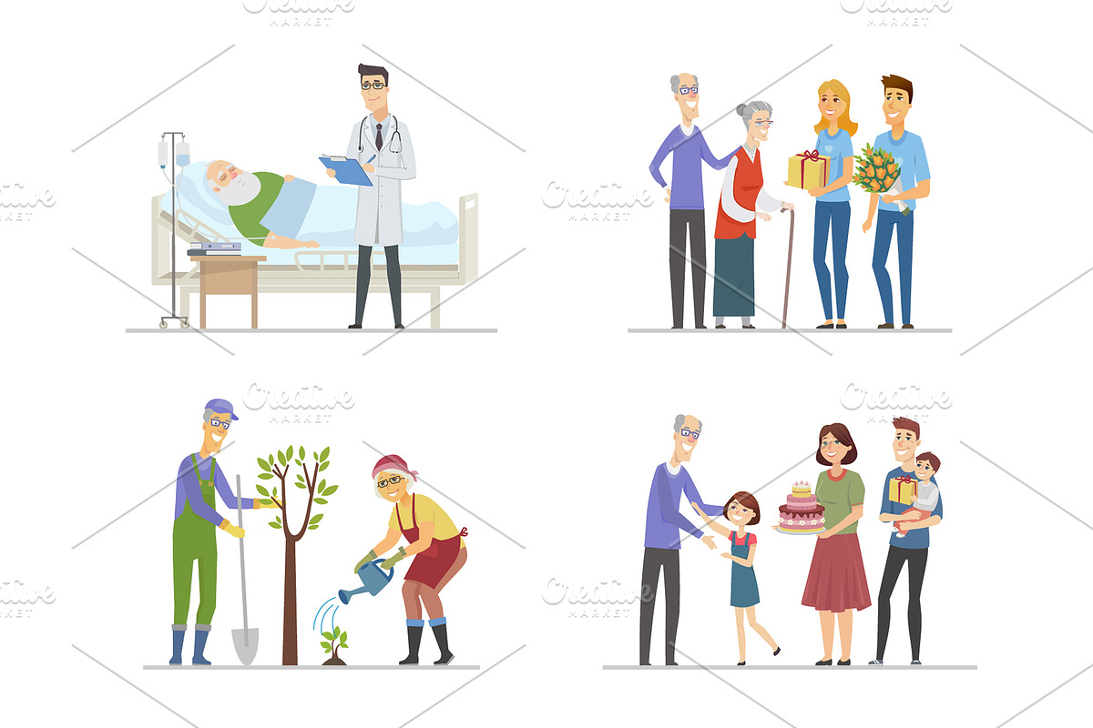 Senior People - Cartoon Characters, a Templates & Theme by Boyko Pictures (Photo 12 of 14)