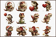 Astronaut Dinosaur Clipart PNG, an Illustration by Sublimation Artist (Thumbnail 3 of 6)