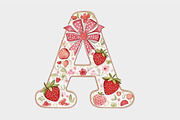 Strawberry Alphabet Clipart, a Seasonal Illustration by Design Market (Thumbnail 5 of 5)