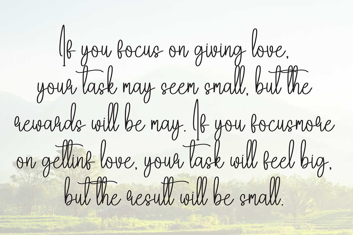 Saturday | Script Font preview 6