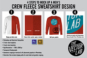Men's Crew Neck Sweatshirt Templates, a Hoody Mockup by TheVectorLab (Thumbnail 2 of 3)