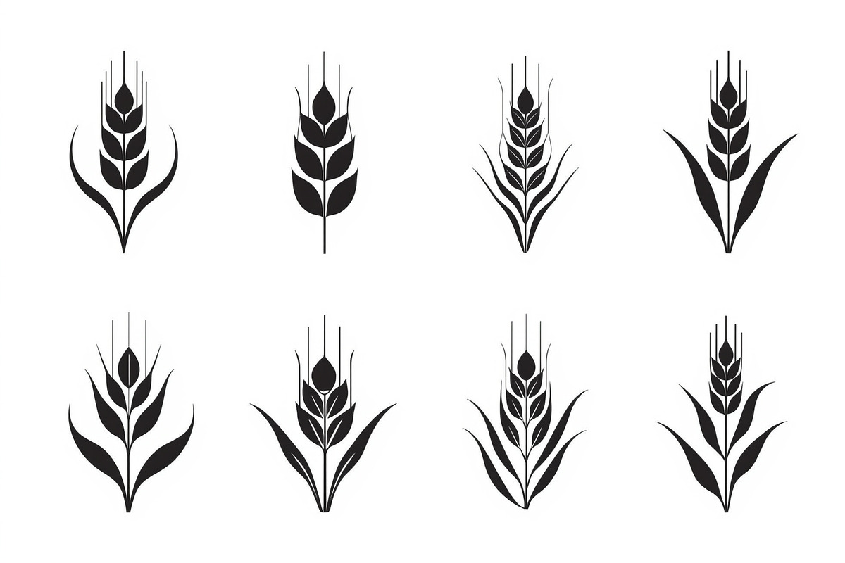 Rustic Wheat Silhouette Design, an Illustration by hafijul (Photo 2 of 9)