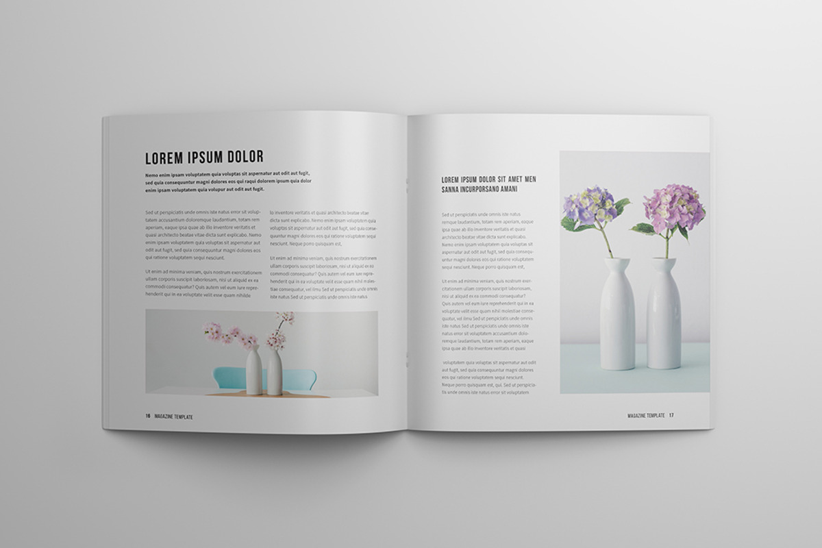 Square InDesign Magazine, a Magazine Template by MA-KING_ART