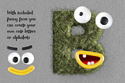 Green Grass or Fur Typo Creator, a Sans Serif Font by TVartworks (Thumbnail 4 of 14)
