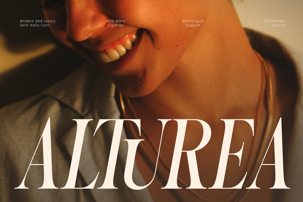 Alturea - Elegant Italic Serif Font, a Serif Font by Flawless And Co (Photo 1 of 10)