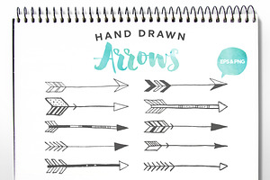 Hand Drawn Arrows Clip Art Vector