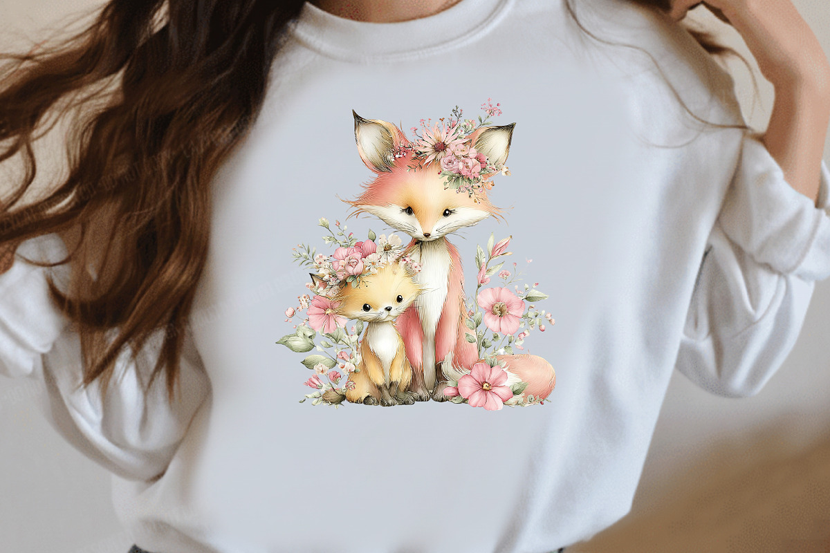 Whimsical Mother's Day fox Clipart, an Illustration by Designworld (Photo 6 of 8)