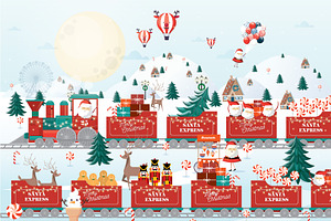 Christmas Train Illustration/vector