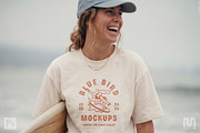T-Shirt Mockup front view beach, a Shirt Mockup by The Blue Bird (Thumbnail 5 of 8)