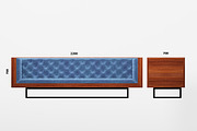 Milo Baughman velvet sofa, a Furniture 3D Model by inDahouze (Thumbnail 7 of 7)