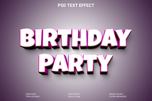 Happy Birthday Party Text Effect