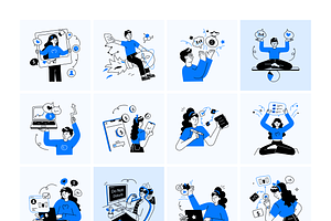 Animated Productivity Illustrations