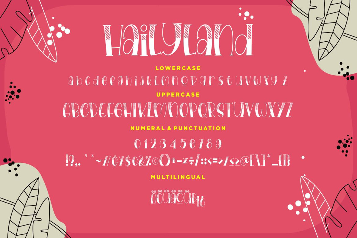 Hailyland Fun Advertisement Font preview 7