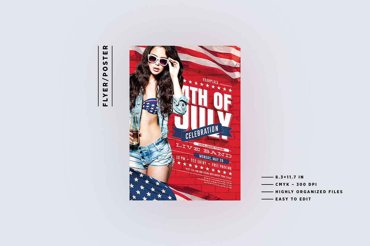 4th of July Flyer Bundle, a Flyer Template by Mariux (Photo 4 of 4)