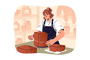 People do ceramics. Pottery workshop, a Person Illustration by PaperTrident (Thumbnail 2 of 11)