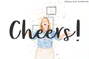 Party Dress Script, a Script Font by Beck McCormick (Thumbnail 5 of 8)