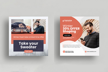 Winter Sale Social Media Post, a Social Media Template by DesignOriel