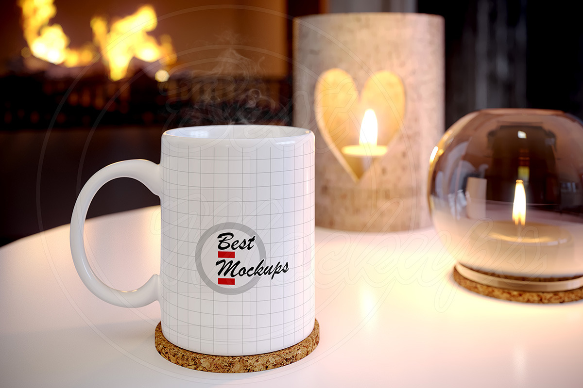 White coffee MUG mock up holidays, a Cups & Container Mockup by BestMockups (Photo 2 of 2)