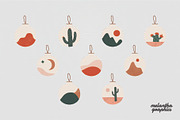 Boho Desert Christmas Ornaments Set, an Object Graphic by MelanthaGraphics (Thumbnail 3 of 3)