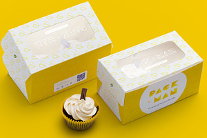 Two Cupcake Box Mockup 02