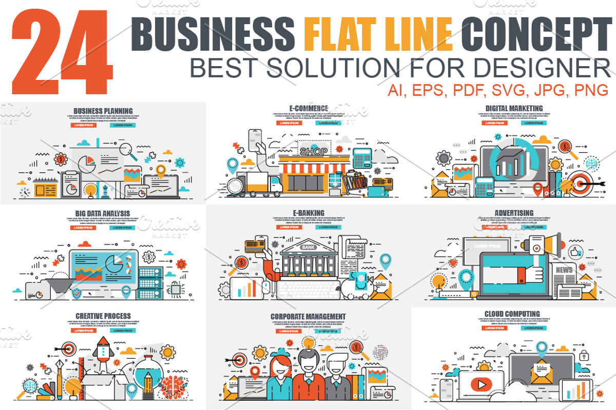 Color Line Concepts, an Education Illustration by alexdndz (Photo 1 of 13)