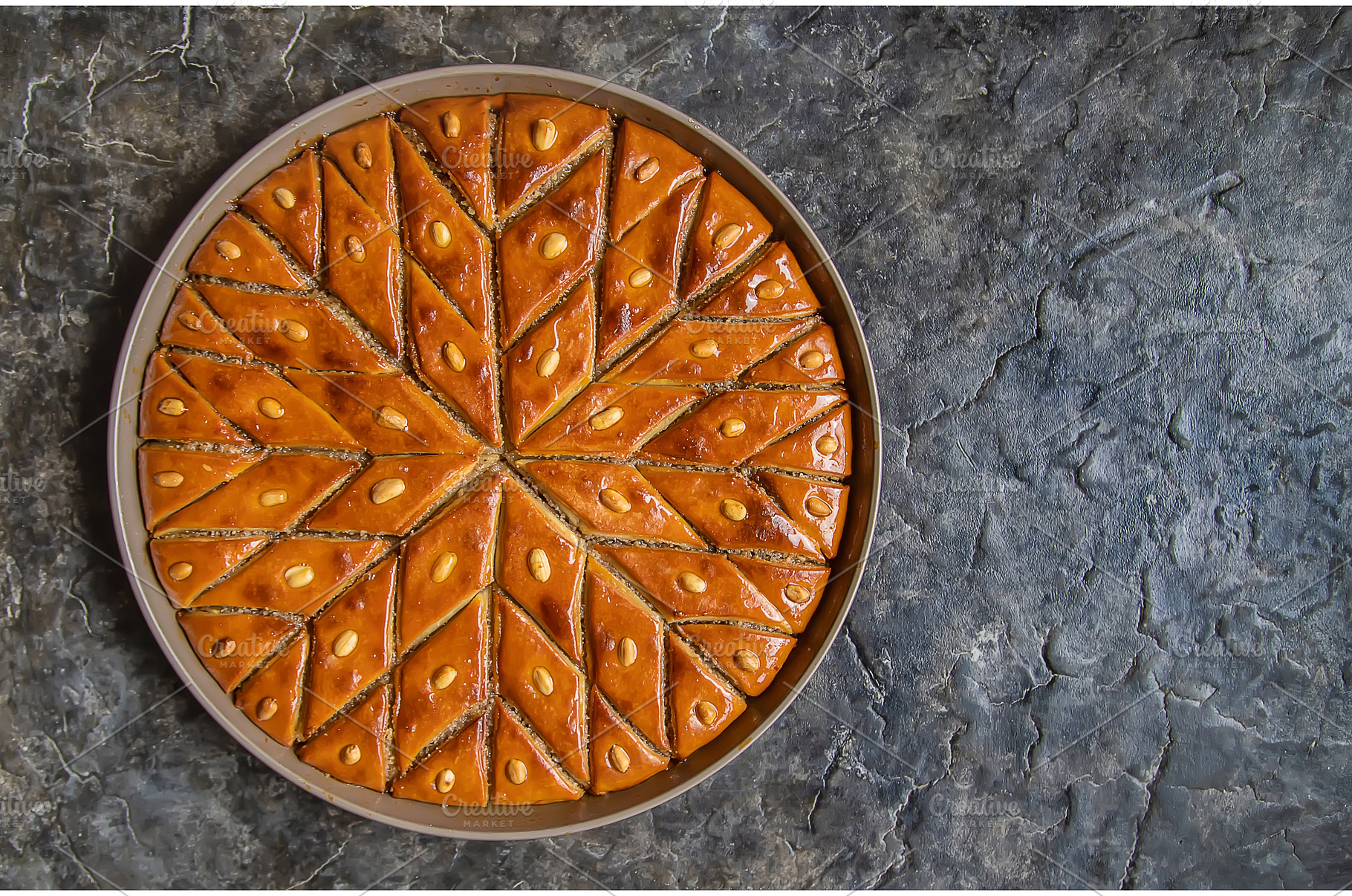 Oriental sweet baklava with nuts, a Food & Drink Photo by yanadjana