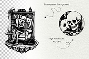 Skeleton Halloween SVG Graphics, a Seasonal Illustration by DENIDigitalArtSudio (Thumbnail 6 of 6)