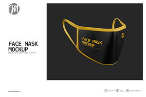Face Mask Mockup Template 2, a Mask Mockup by mockupteam1