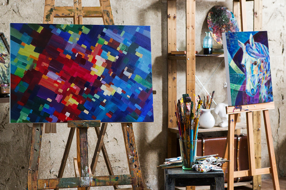 Art Canvas Realistic Gallery Mock-Up, a Print Template by denisespinoza (Photo 5 of 5)
