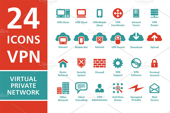 24 Icons Vpn Virtual Private Network