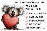 Whimsical Valentine Koala Clipart, an Illustration by Libby Wishes (Thumbnail 7 of 7)
