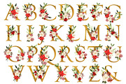 20% OFF! Christmas Floral Alphabet, an Illustration by Chus Moreno Studio (Thumbnail 4 of 11)